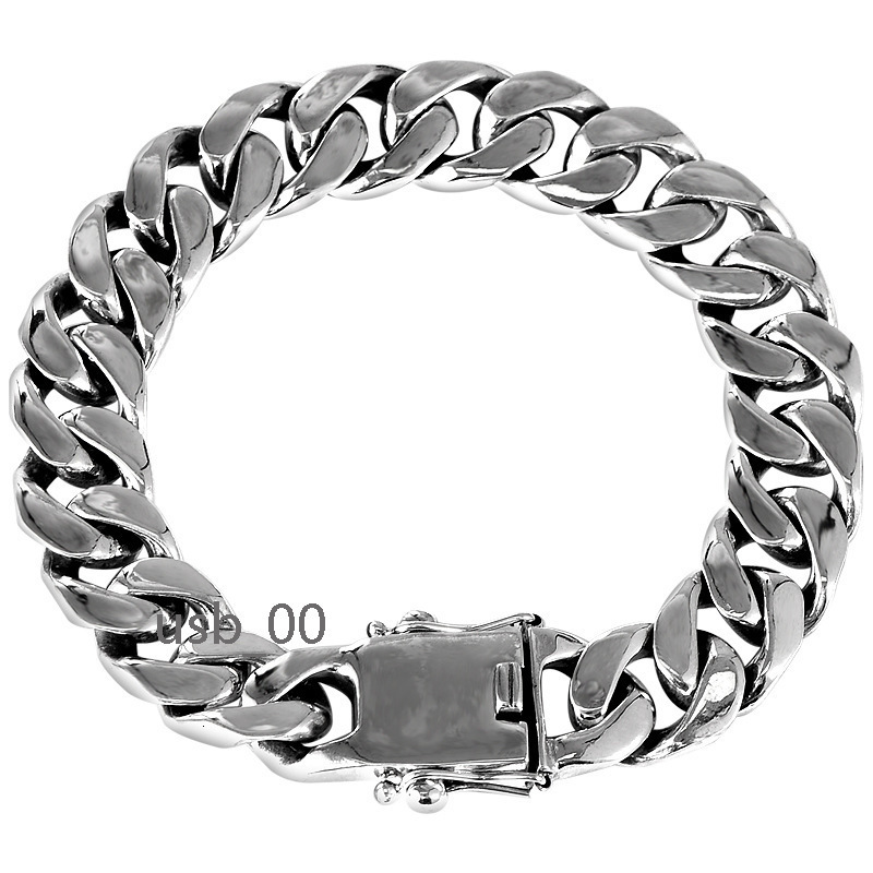 Men Hand Chain Bracelet Chain Mens Fashion Hip Hop Accessories SKA S925 Sterling Silver 925 Trendy Womens Zircon Round