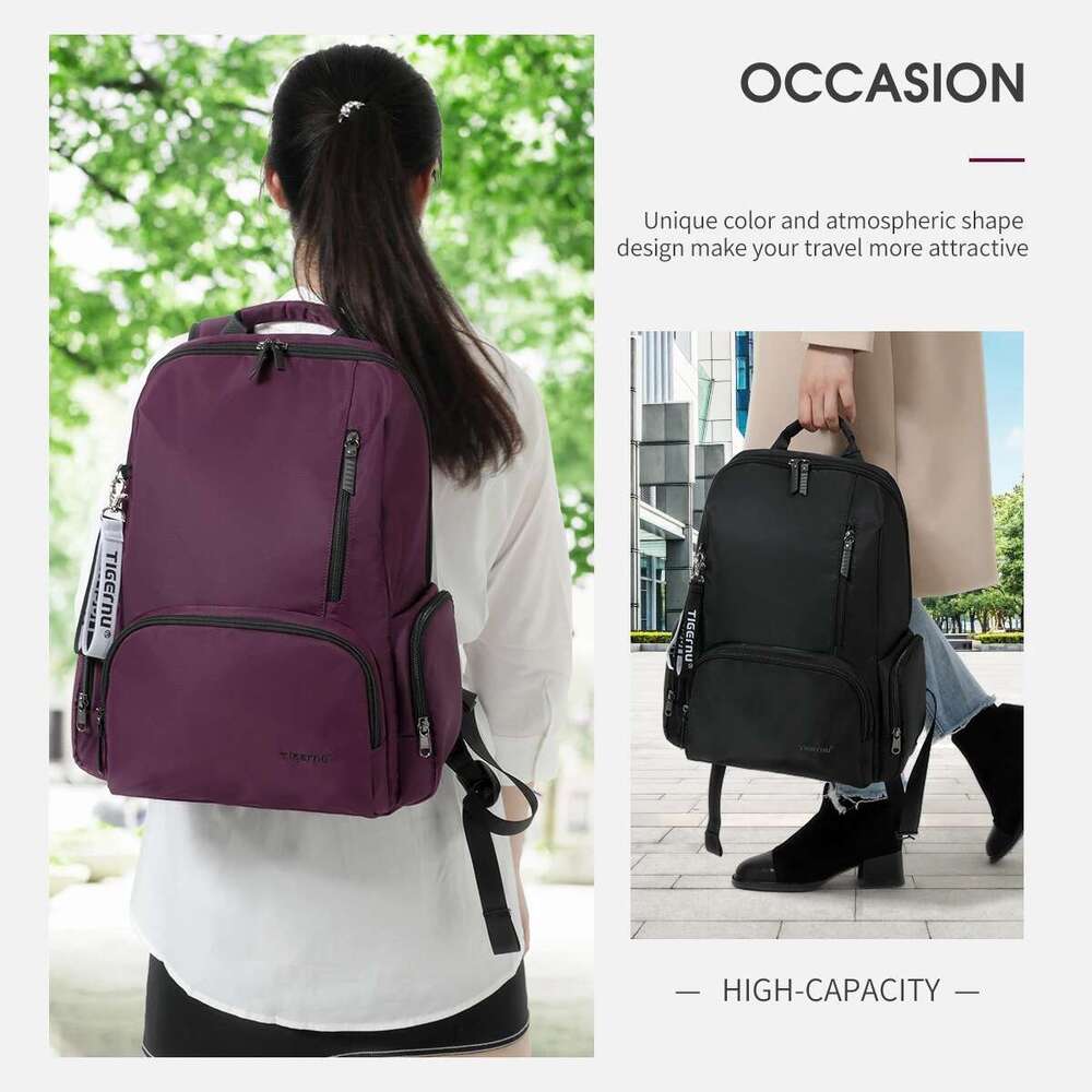 Tigernu New Women Casual Backpacks Outdoor Traveling Multi Pockets Laptop Daily Leisure Bags Splashproof School Mochila