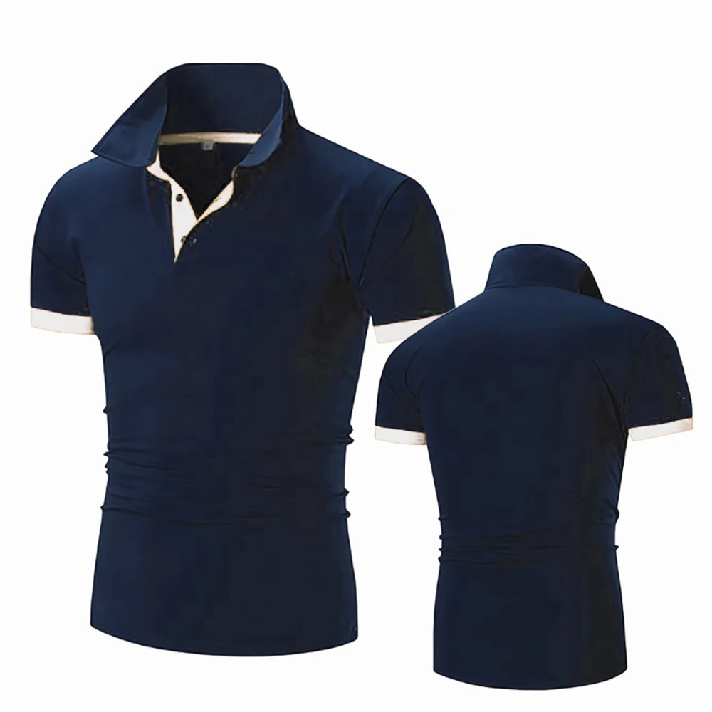 Summer mens collar hollow short sleeved polo shirt breathable business Tshirt clothing 250530
