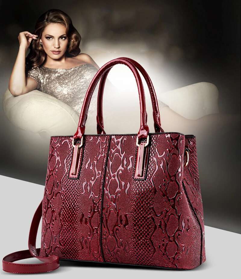 designer bag Fashion Patent Leather Shoulder for Women, Handbags, Female Large Capacity Crossbody ,Designer Handle Bag
