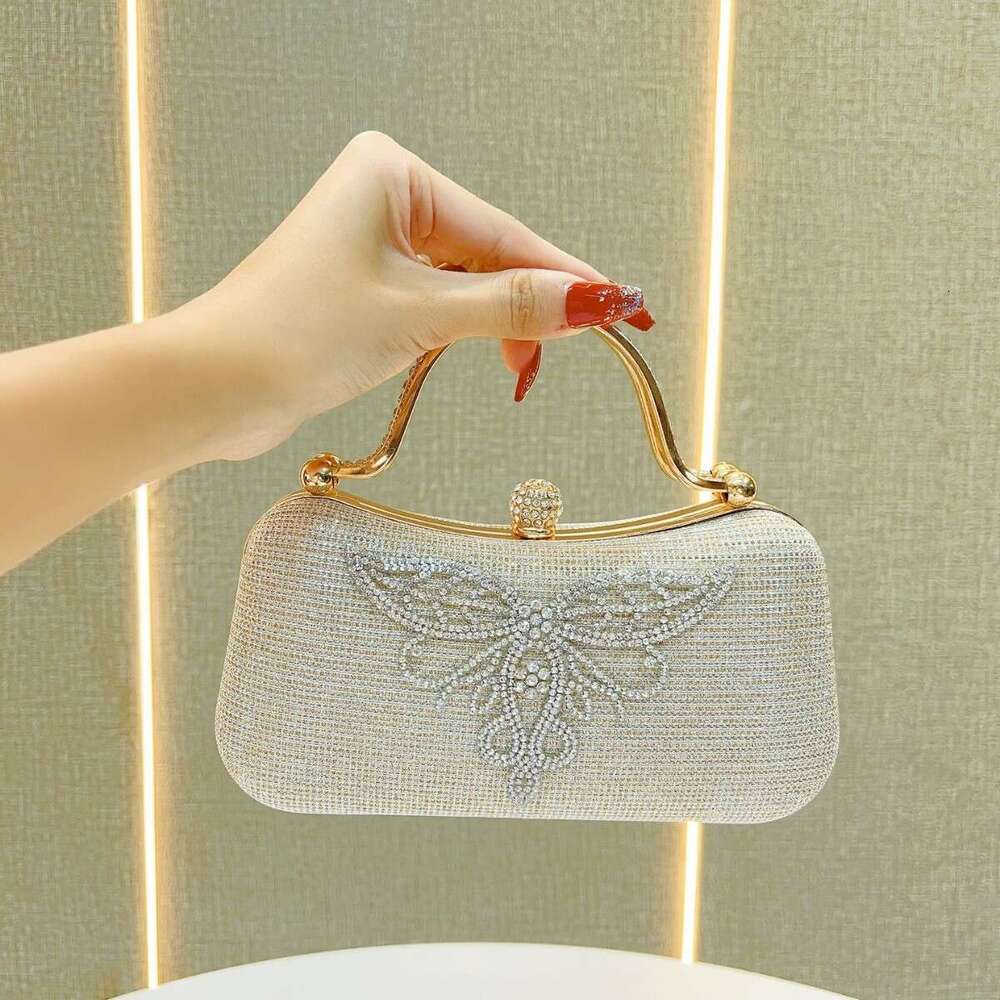 Dinner Bag New Evening Ladies Handheld Banquet Versatile Dress For Celebrities Water Diamond Small Fragrant Style Bag KQ