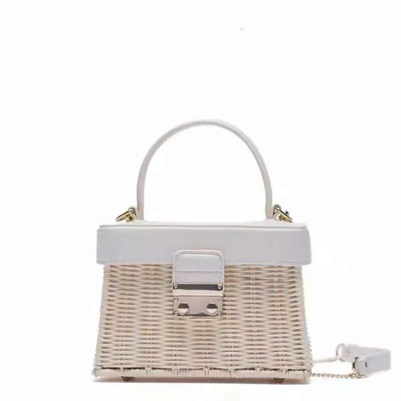 Summer Women's Art Imitation Rattan Grass Woven Bag, Mobile Phone Key Storage Handbag