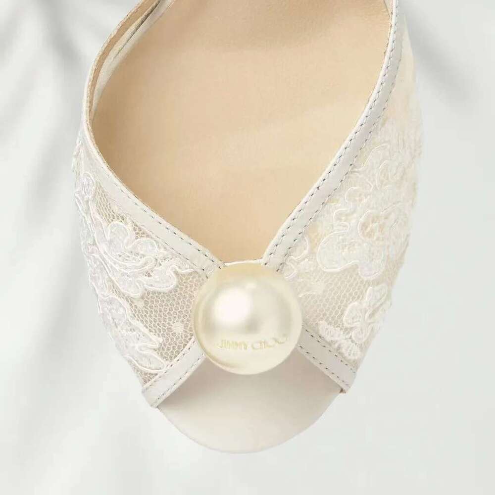 New Fashion Ankle Strap Lace Pearl Open Toe Sandals Quality Breathable Women High Heels Gladiator Women's Shoes