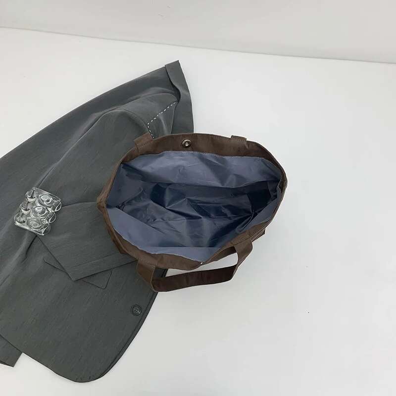 Frosted Vintage Women S Large Capacity Shoulder Bag Solid Color Simple Casual Commuter Bags Autumn Retro Shopper Totes Bag