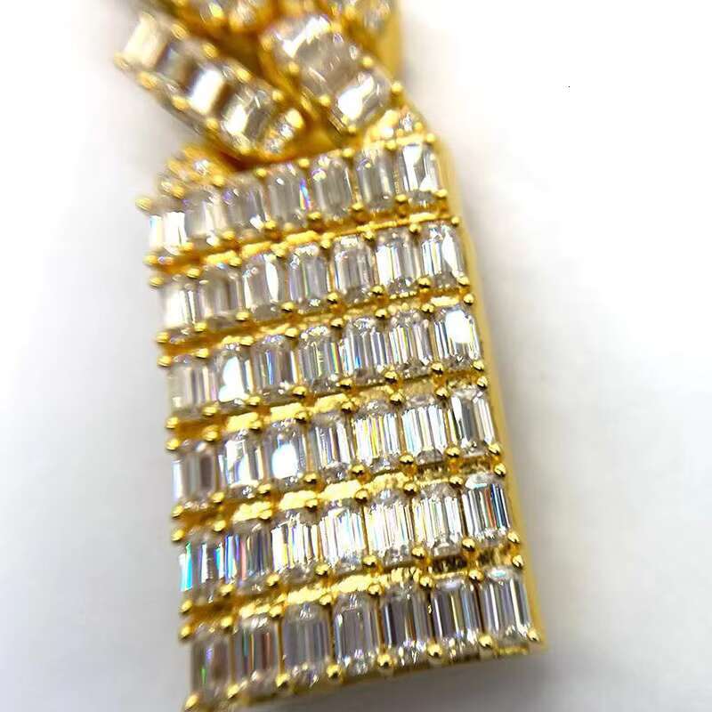 Hip Hop Bling Moissanite 925 Silver Bracelets Cuban Jewellery Bracelet for Women