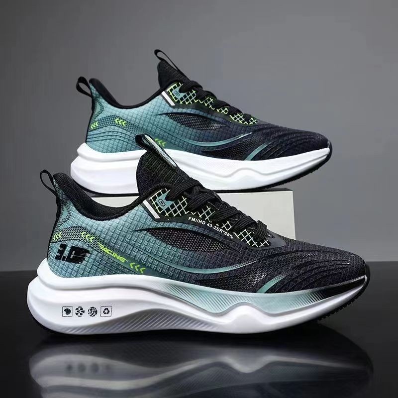 2025 Free Shipping Men's Running Designer Black Green Thick Bottom Anti Slip Sports Shoes Sizes 39-44
