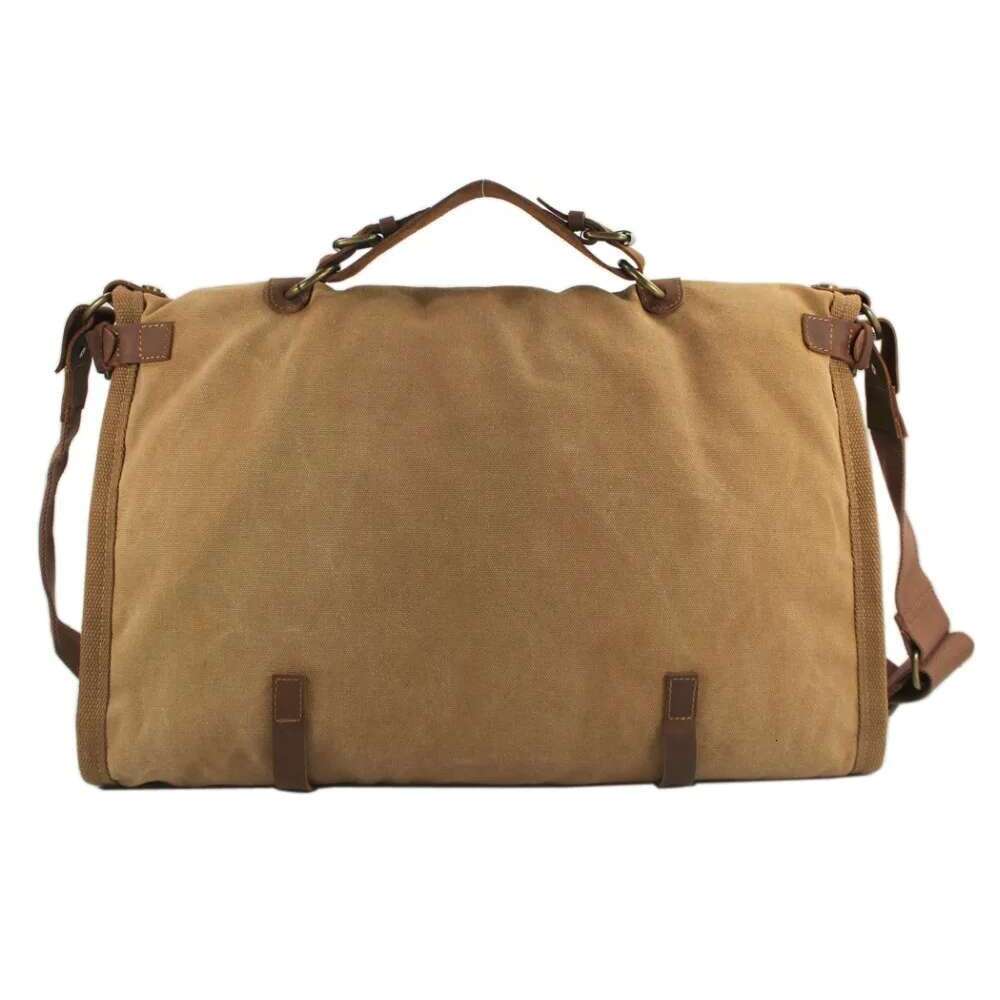 Vintage Retro military Canvas + Leather travel lage men weekend Bag Overnight duffle bags tote Leisure M314#