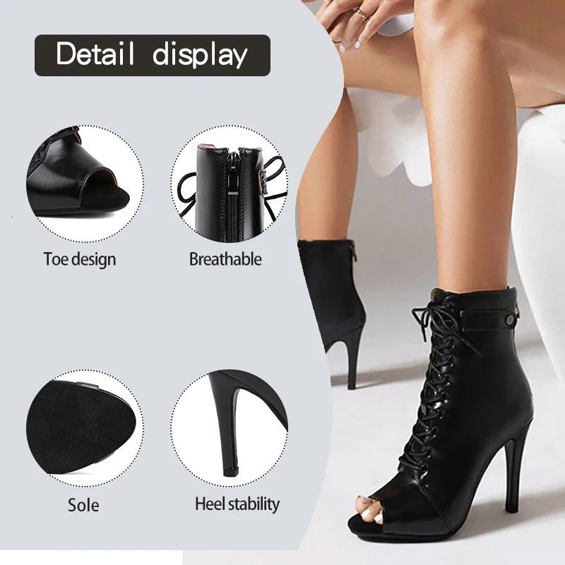 DKZSYIM womens Latin dance shoes leather party tango dance shoes womens salsa dance shoes ballroom shoes sexy slim high heels 250425