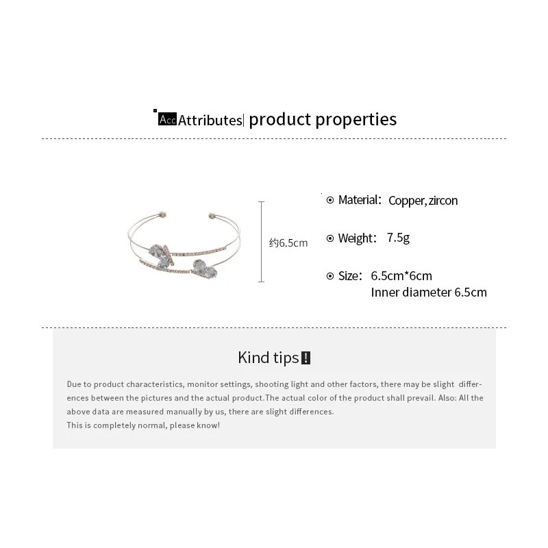Zircon Ripple Womens Open Bracelet Personalized High end Wedding Party Jewelry 250425