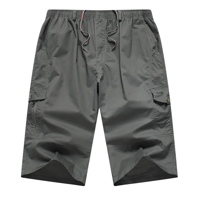 Mens cargo shorts 34 knee cotton drag running suitable for outdoor relaxation leisure sports hiking fishing jogging 250425