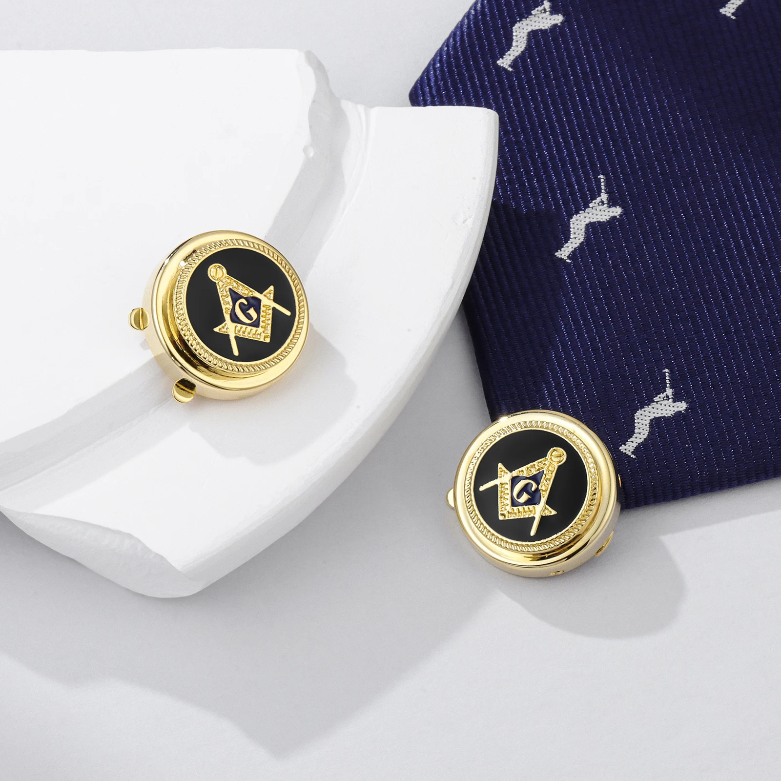 HAWSON Freemason Masonic Button Covers for Men shirtsHigh Quality Clothing ButtonMasonic Cufflinks for Freemason Members-18mm 250420
