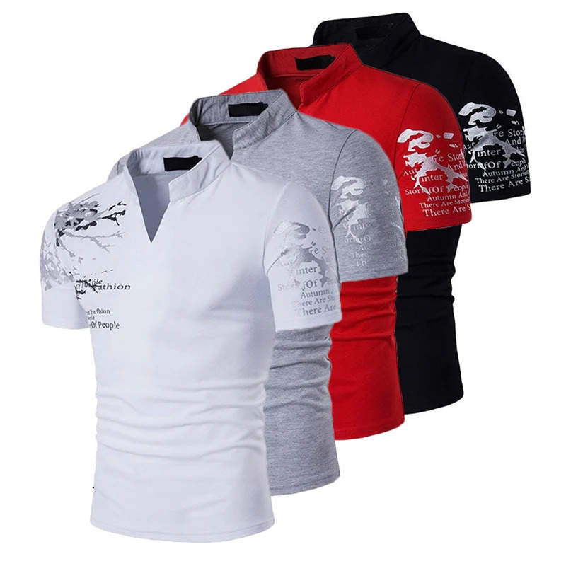 short sleeved T-shirt 2/1Pcs mens casual polo shirt summer fitness Ultralight top sports shirt V-neck T-shirt printed zipper 250428