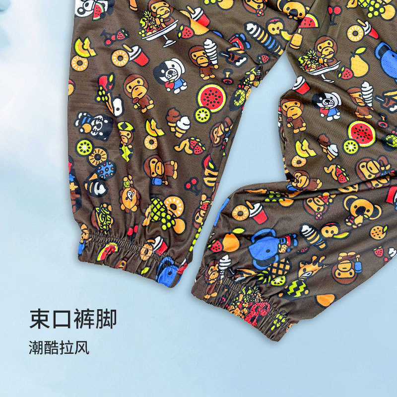 full of Drooping Feelingchildrens Cartoon Comfortable Soft Lightweight Breathable Ice Silk Mosquito Proof Pants 2014 Y250430GQ9G