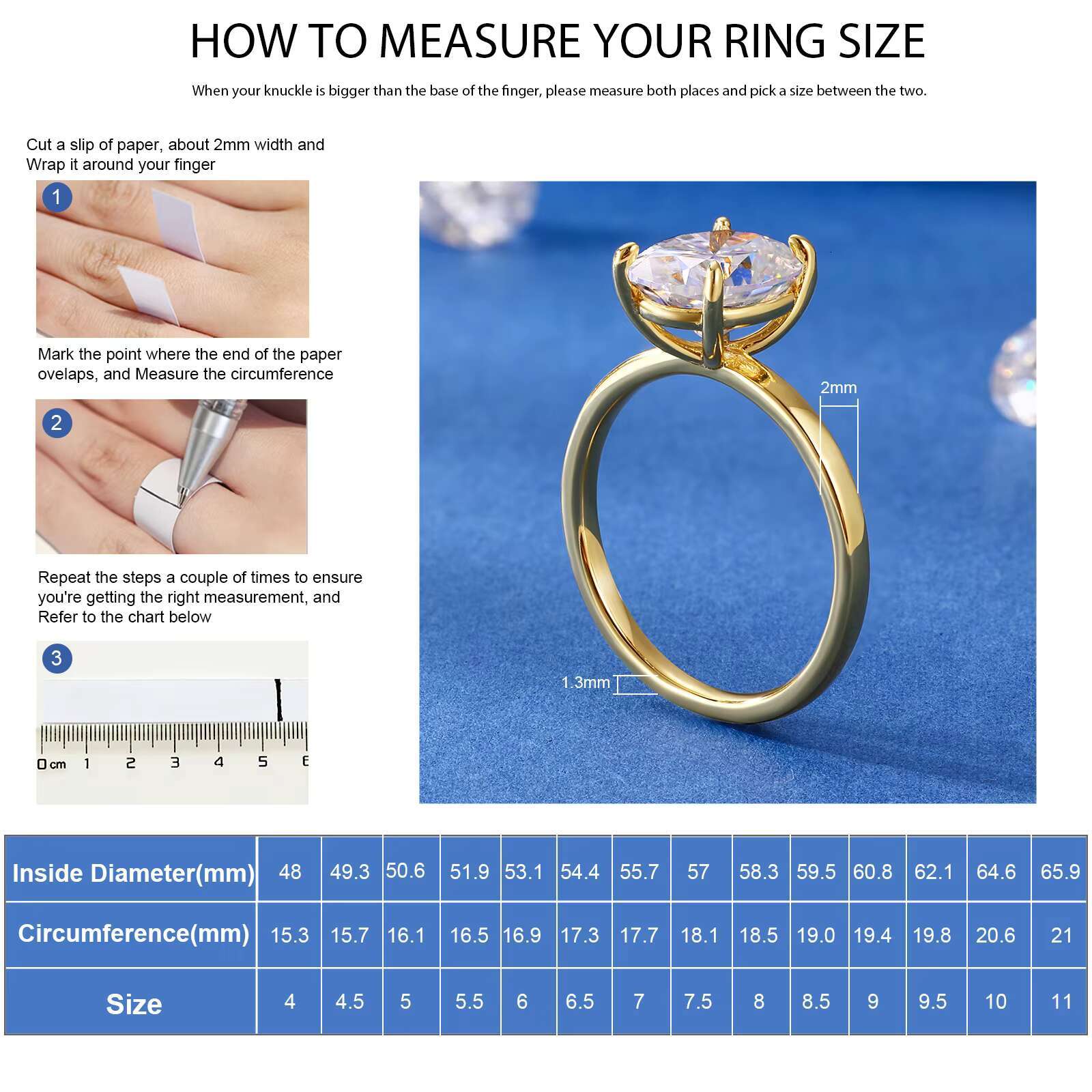 Oval Moissanite Engagement Rings 18K Gold Plated 925 Sterling Silver Lab Created Solitaire Diamond Promise Ring for Her Women