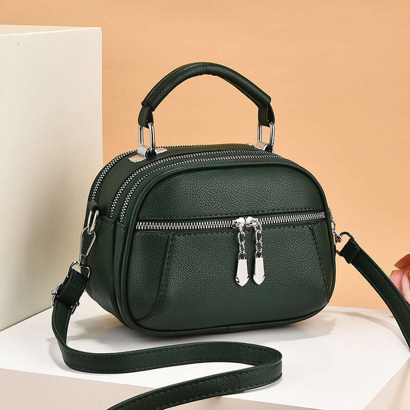 Multi Layered High-End Handbag For Women's Summer Casual Shoulder Crossbody 2025 New Versatile Hand-Held Small Round Bag
