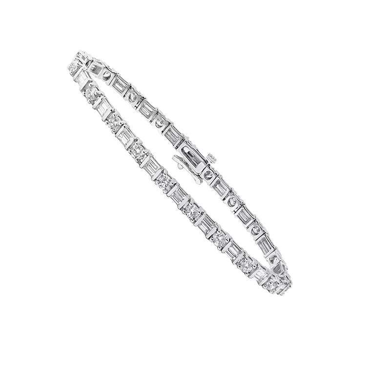 Fine Jewelry 14K/18K Gold Diamond Tennis Bracelet Natural Gemstone 925 Silver Lab Diamond Moissanite Tennis Bracelet