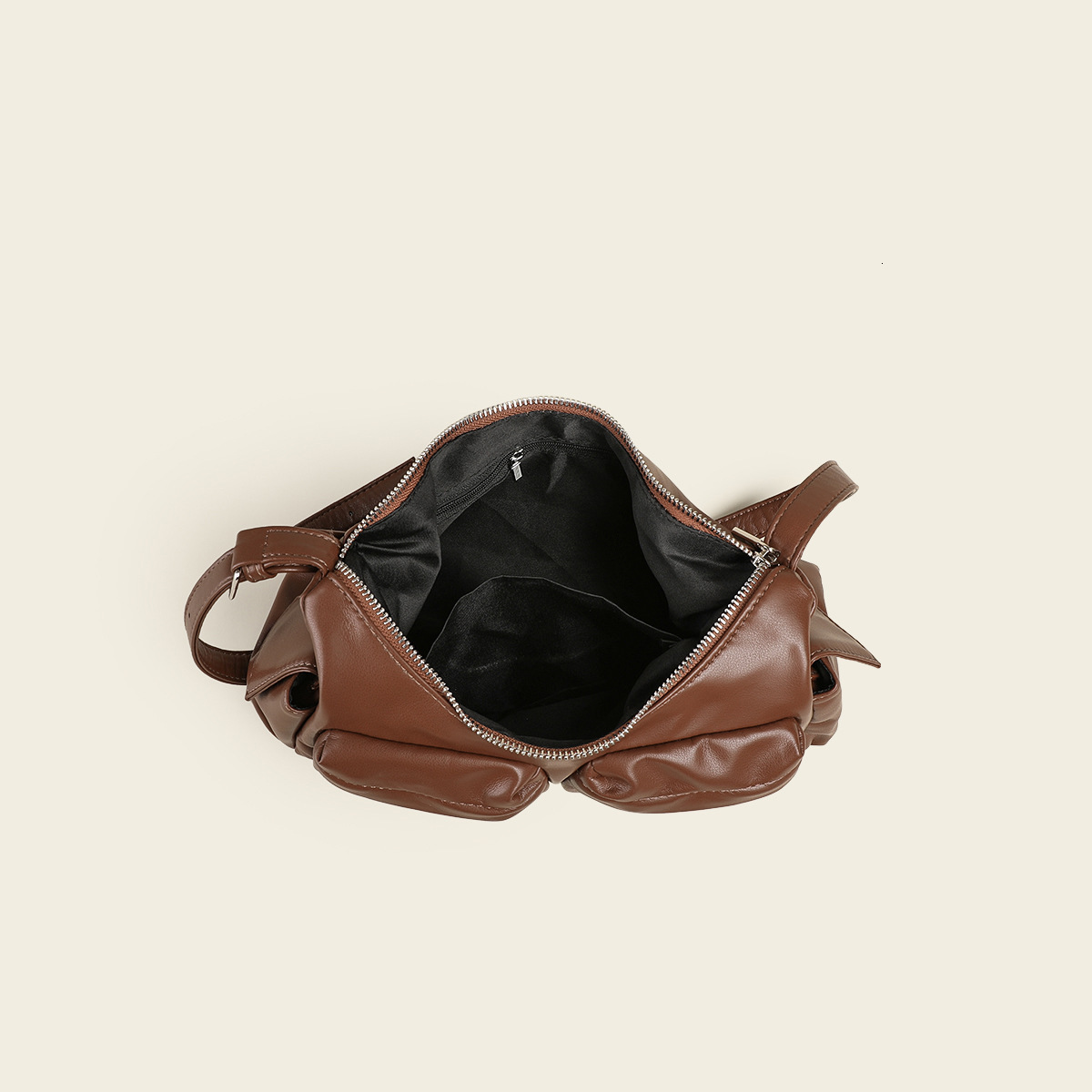 designer bag Multi pocket underarm simple texture soft leather single shoulder women's bag versatile and fashionable pleated crossbody bag