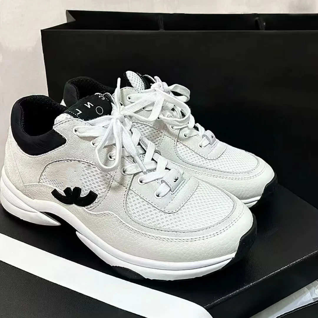 Paris spring version daddy silver shoes female students thick sole sports increase running casual shoes Luxury designer women shoes sneakers