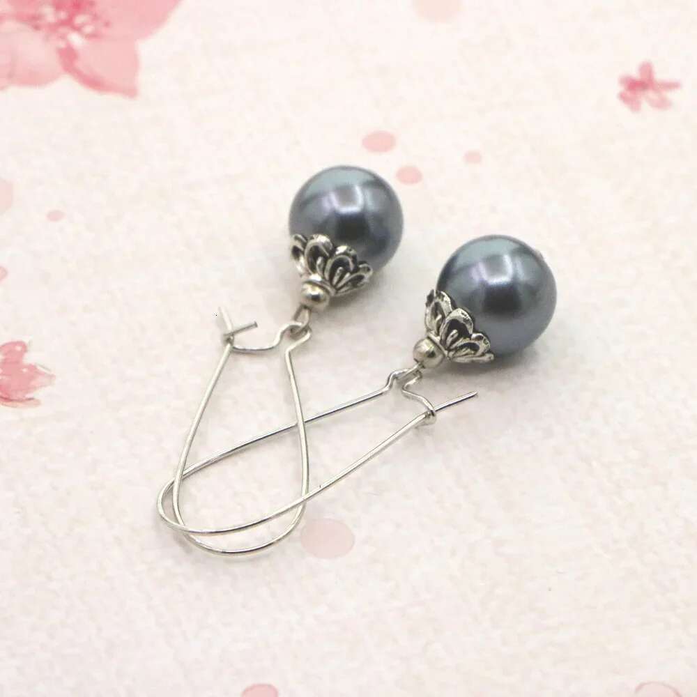 Jewelry For Women 12Mm Black Imitation Pearls Necklace Bracelet Earring Set Girl Christmas Wedding Gift Design Manufacturing