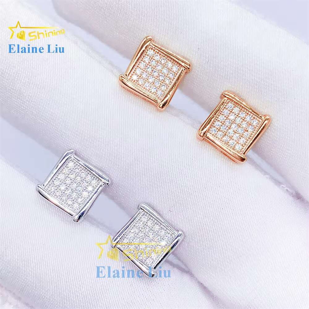 Pass Diamond Tester Fashion Wholesale Jewelry Luxury S925 Sterling Silver Vvs Moissanite Stud Earrings