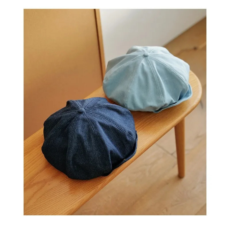 Beret womens big format s boy hat niche big head prominent face small cloud painter hat 250430