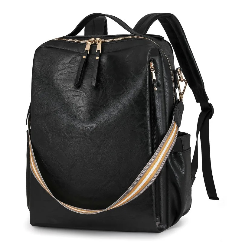 sellers Retro PU Leather Womens Bag - Retro Multi Pocket Shoulder Bag with Laptop Cover and Adjustable Shoulder Strap 250427