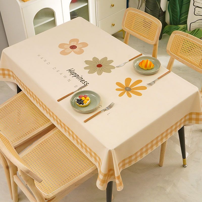 D230 high-grade light luxury tablecloth waterproof, oil-proof, scalding-proof, wash-free simple tablecloth new coffee table mat
