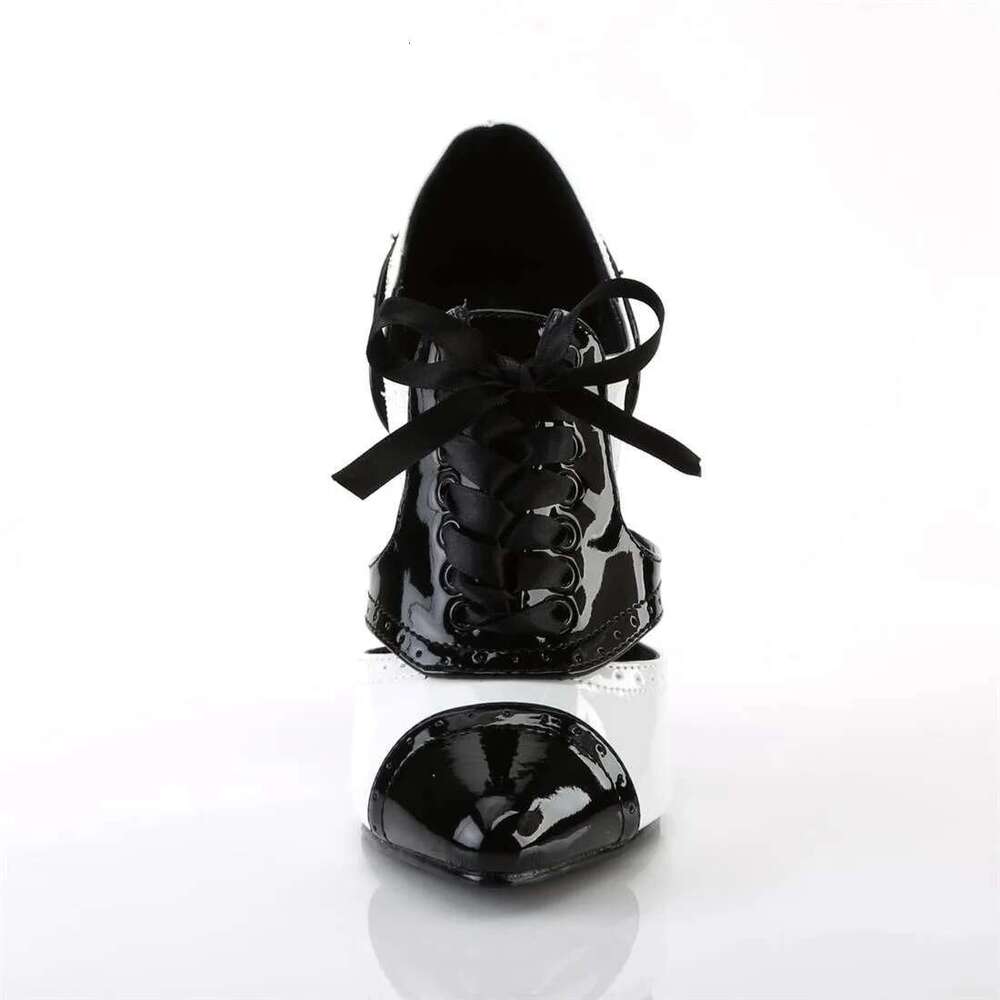Fashion Colorblock Hollow High Heels Pointed Lace up Sandals Round Toe Thick Soled Sexy Party Dance Shoes Women