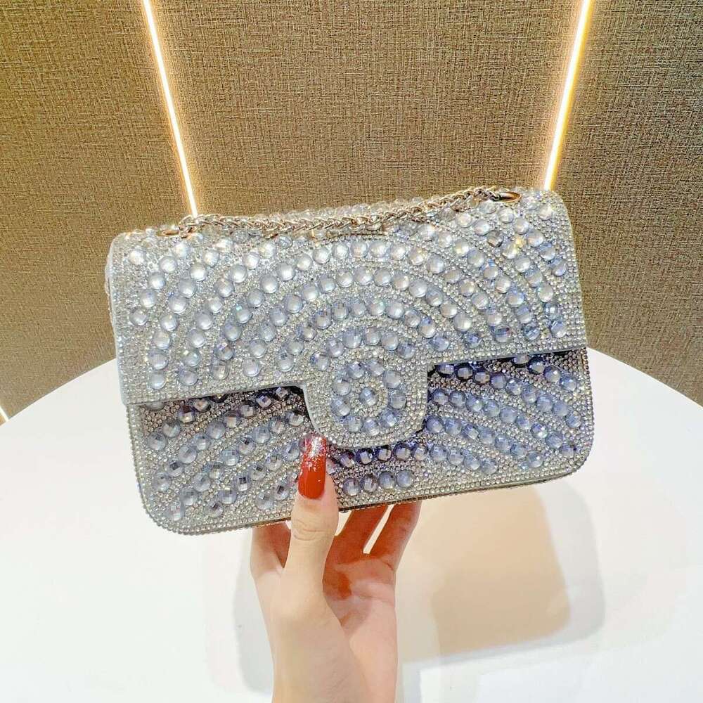 Dinner Bag New Women S Handbag With High End Fashionable And Niche Style Full Diamond Underarm Bag Shiny Hand Held Single Shoulder Crossbody Dinner Ba