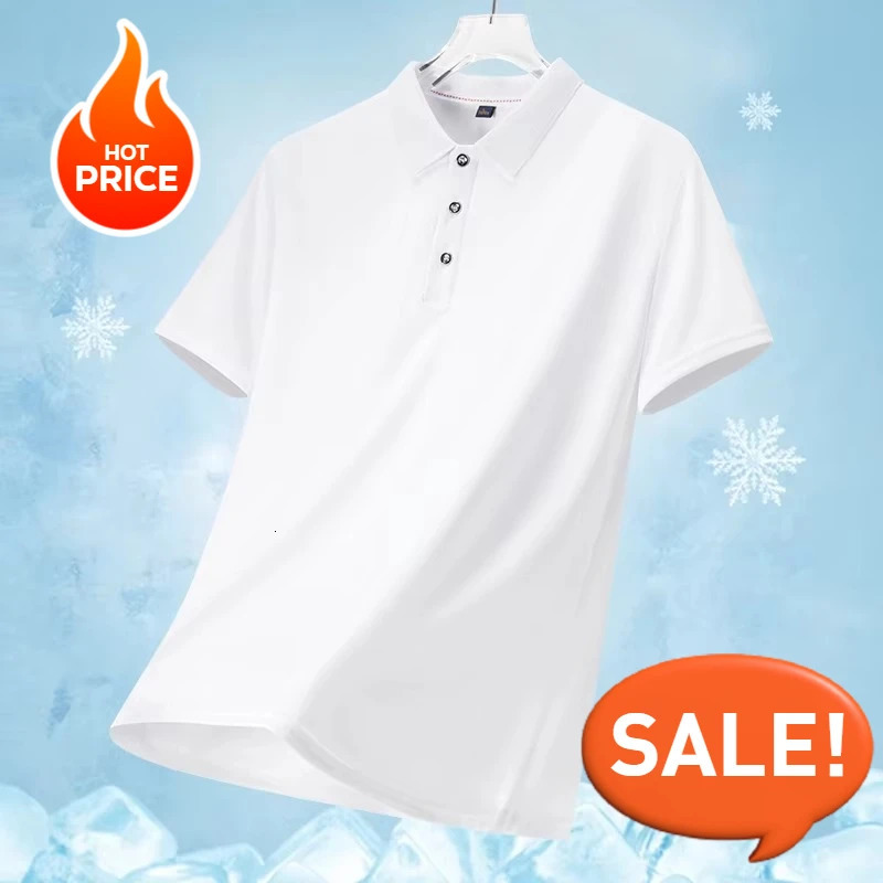 selling Mens Polo Shirt Summer Casual Breathable Business Polo Shirt Mens Solid Color High Quality Short Sleeve T-shirt 250428