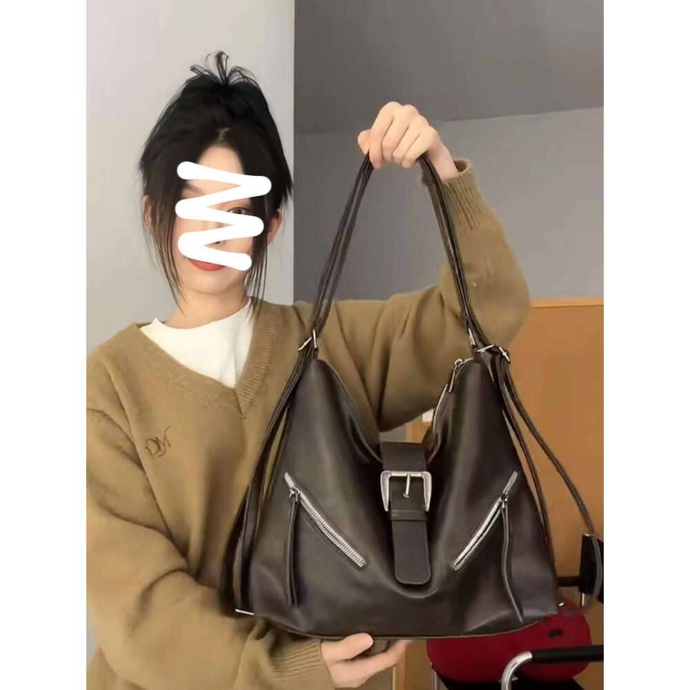 Autumn and winter wasteland style fashionable large capacity for female niche versatile single shoulder crossbody backpack tote bag trend