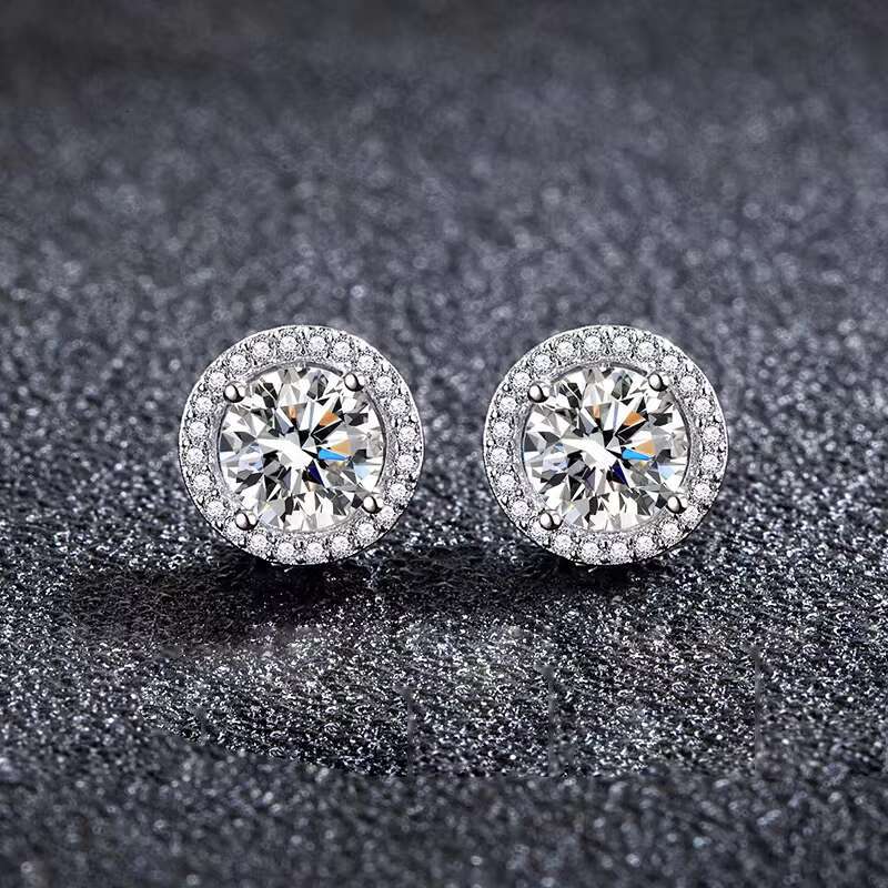 18k Gold Diamond Stud Earrings Diamond Stud Earrings Lab Grown Diamond Earrings