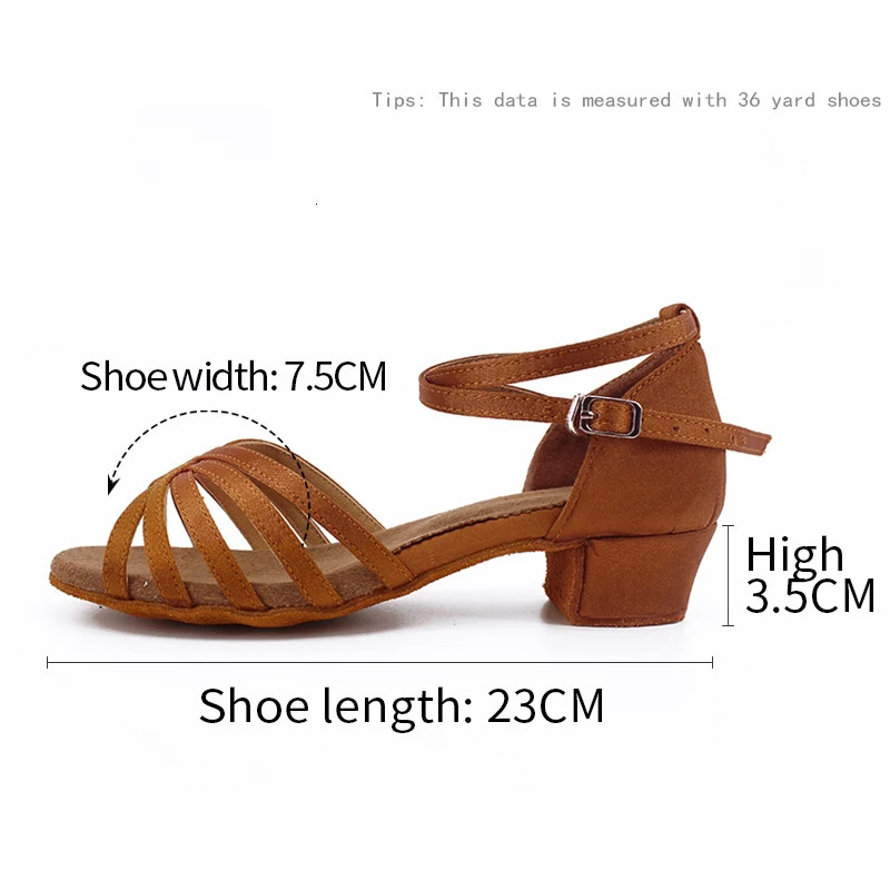 Girls satin Latin shoes low heel ballroom dance shoes adult tango salsa shoes practice Latin dance shoes for young ren performance 250425