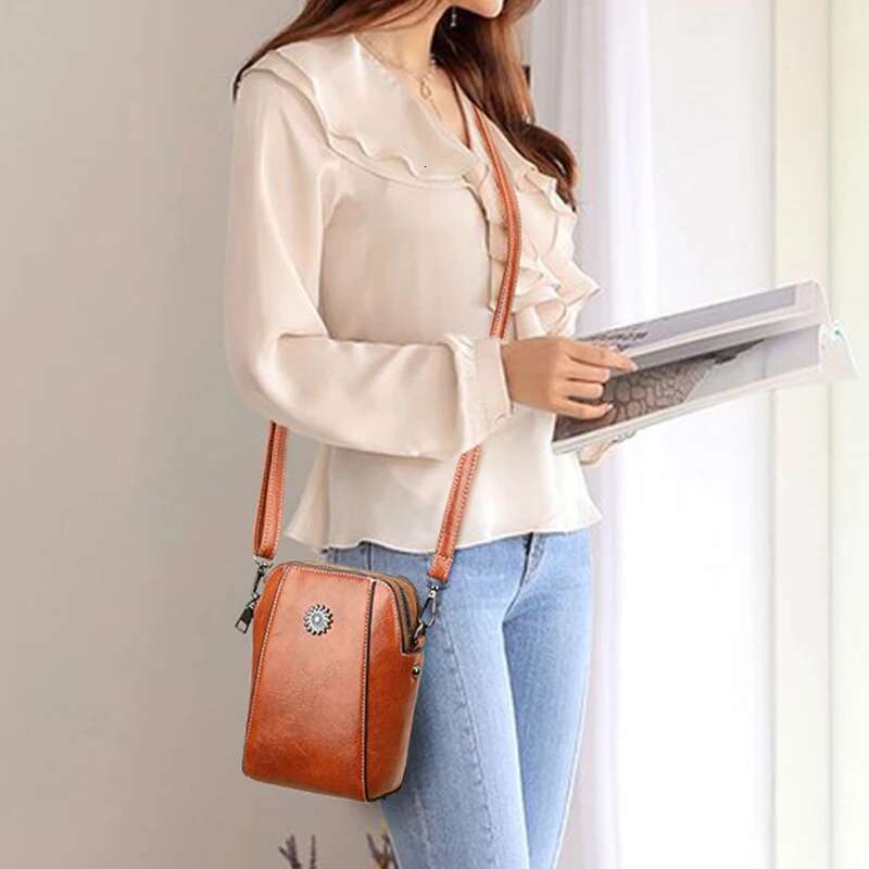 Fashionable And Versatile Mobile Phone New Casual Shoulder Crossbody Small Bag, Artistic Retro Mini Bag For Women