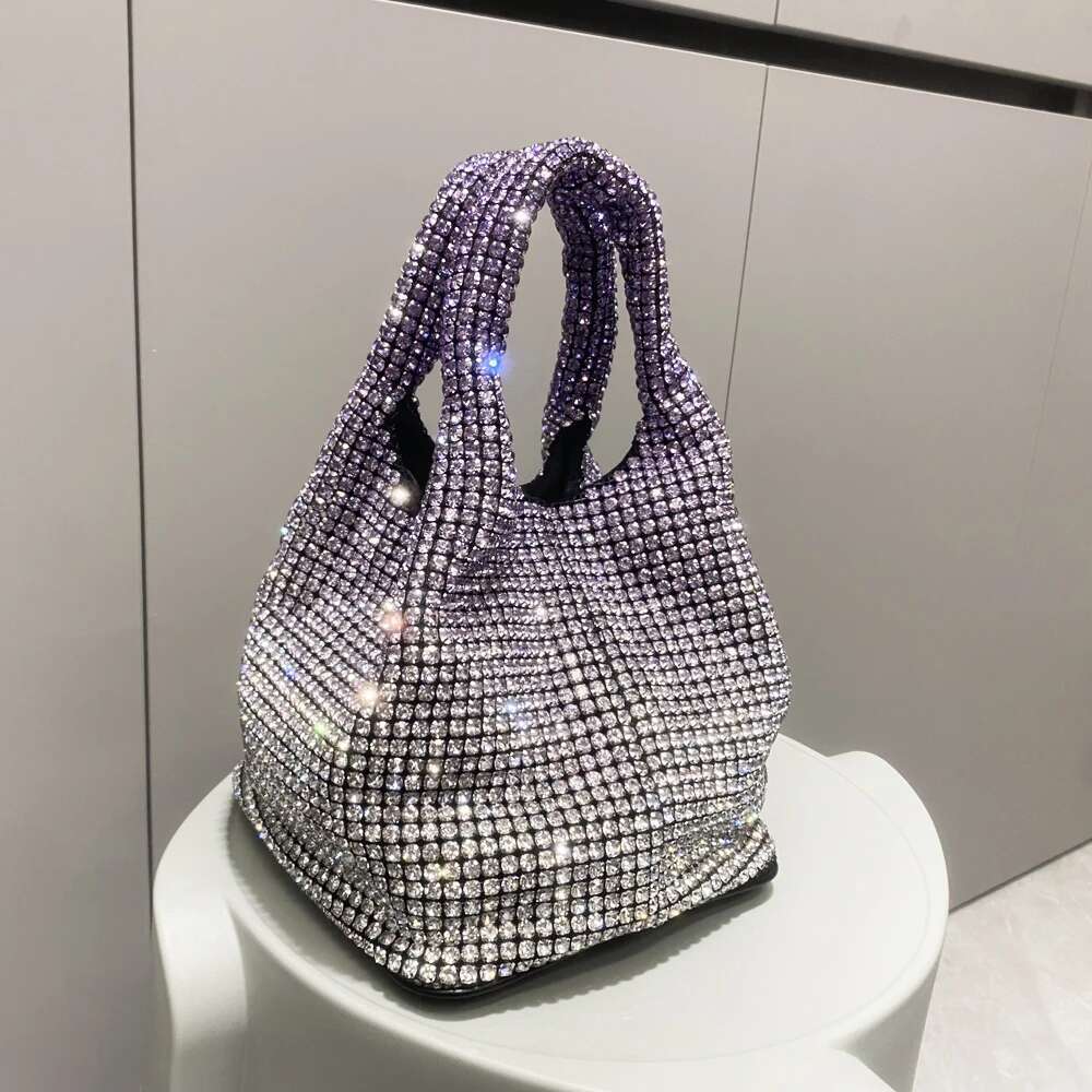 Rhinestones Evening Clutch Bag Purses And Handbag Designer Hobo Shoulder Shiny Crystal Clutch Purse Bucket Bag