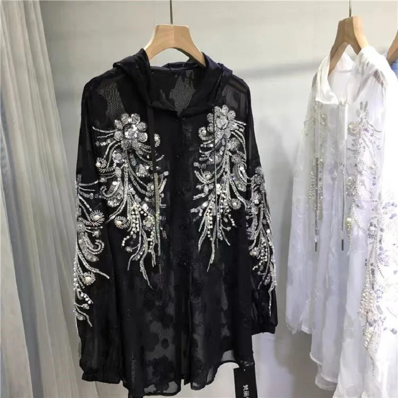 High end 2025 SpringSummer Hoodie Womens Loose Casual Y2K Black Top Dress 250422