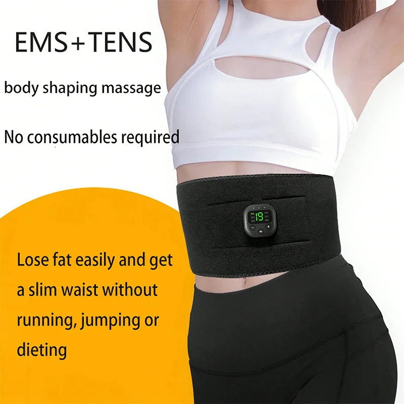 Waist Massager Portable Fat Burning USB Charging Shaper Electric Arm Hip Leg Trainer Weight Loss Shaping Belt Fitness Massager 250424