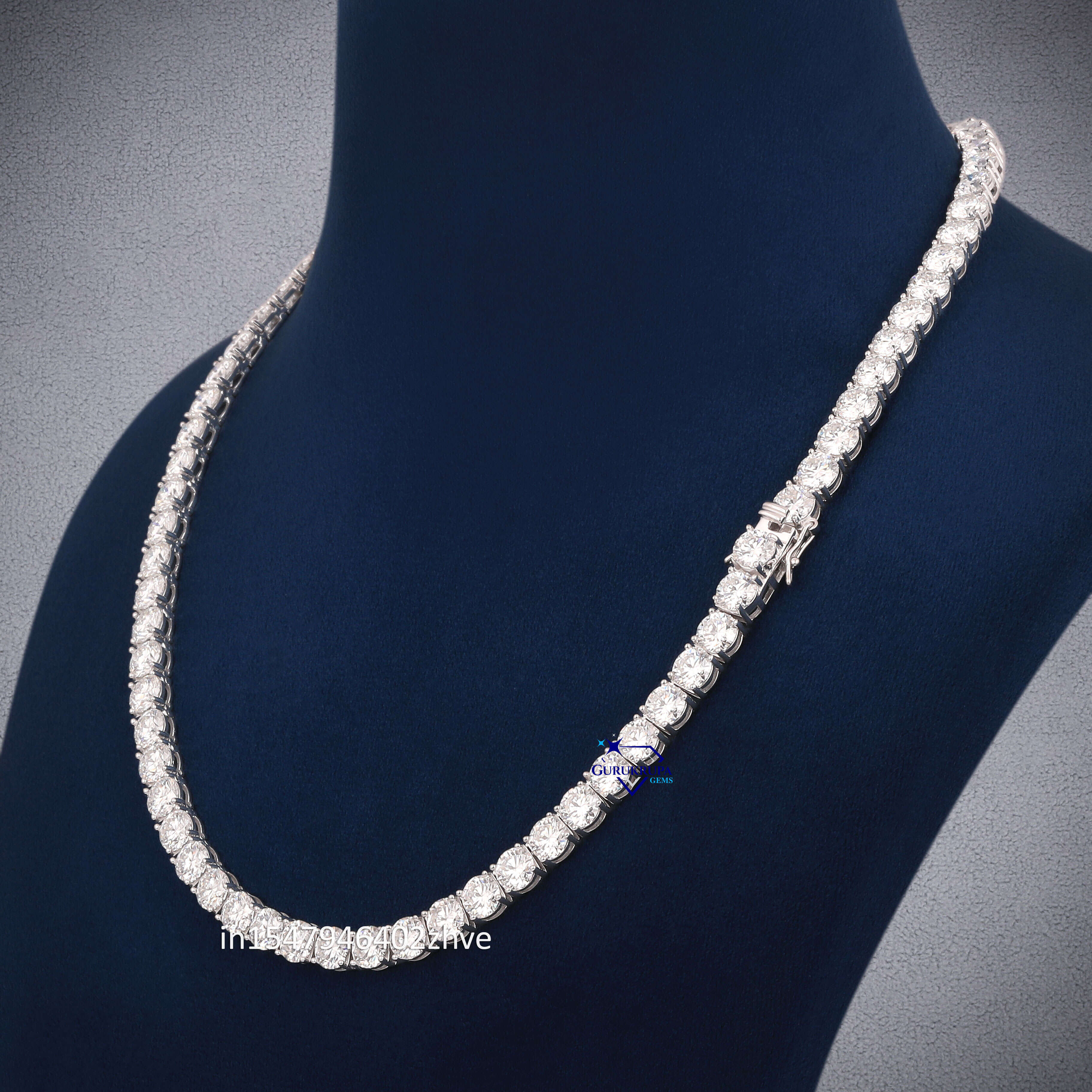 Hot Selling Tennis Chain 925 Sterling Silver 6mm DEF White Lab Grown Diamond Tennis Necklace 18 Inches Men and Women Wearable