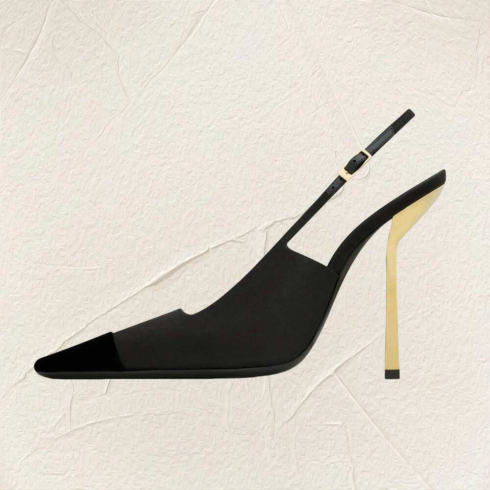 Summer Heel Fashion Square Toe High Heels Colorblock Buckle Shoes Modern Women Sandals Everyday Versat