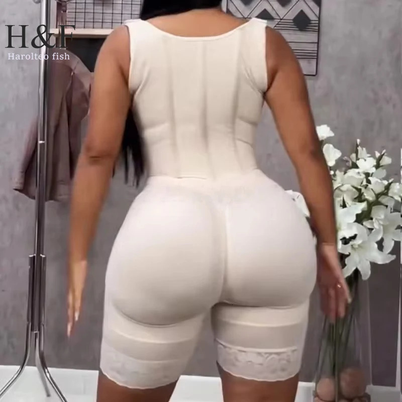 High pressure compression full body shaping girl with chest used for postpartum weight loss abdominal Fajas Colombia 250430