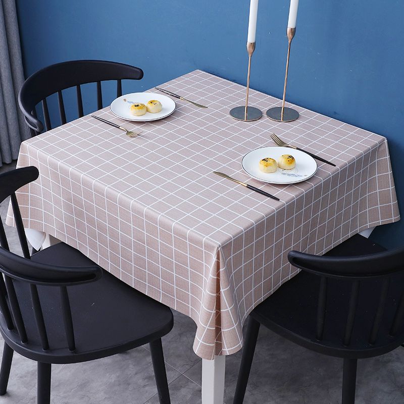 B243 square tablecloth waterproof, scald-proof, oil-proof, washable pvc tablecloth ins dining table cloth coffee table dining table table cover cloth