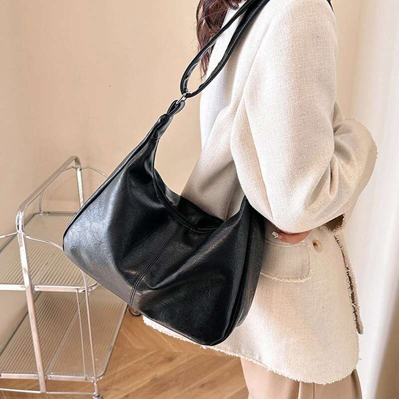 Commuting Retro Leisure Handbag Maillard Fashion Women S Messenger Texture Super Capacity Tote Bag Bag