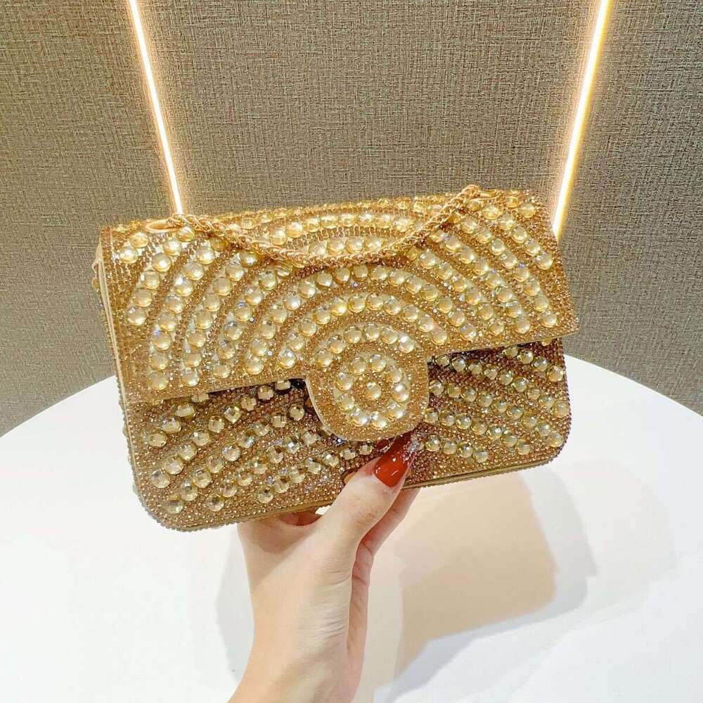 Dinner Bag New Women S Handbag With High End Fashionable And Niche Style Full Diamond Underarm Bag Shiny Hand Held Single Shoulder Crossbody Dinner Ba