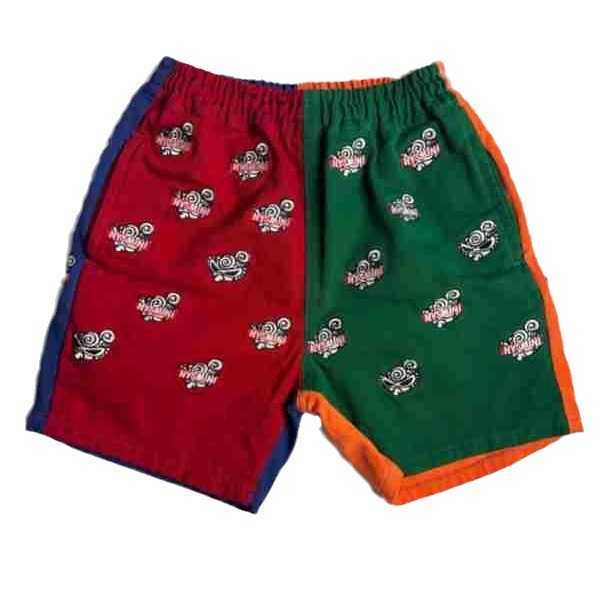 Childrens Clothing Spring and Autumn Summer Trendy and Cool Versatile Casual Shorts Four-color Patchwork Embroidered Printed Jeans Y250430ALR4
