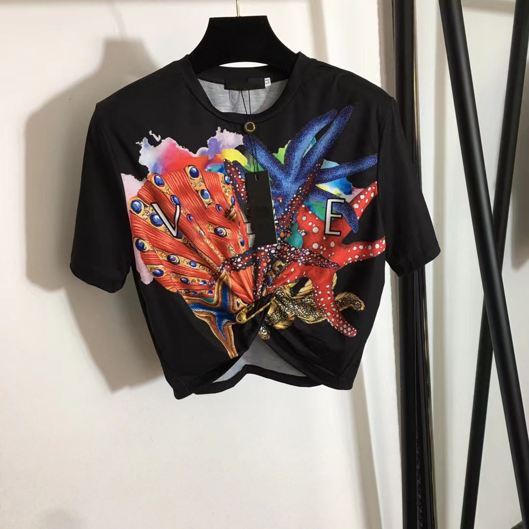 Women's Plus Size T-Shirt New Luxury Women's T-Shirt Cartoon Printed Letter Logo Short Sleeve High Quality Loose Comfy Streetwear 2023 Summer Ladies Clothes