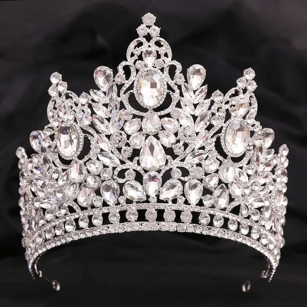 Korean Crystal Jewelry Tiara Rhinestone Prom Princess Crown Wedding Party Bridal Hair Accessories