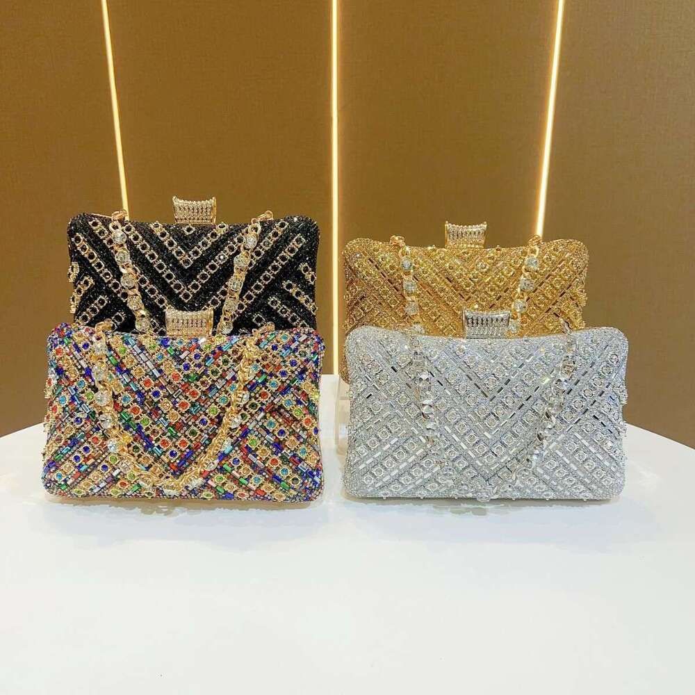 Dinner Bag New Dress Celebrity Water Diamond Handheld Qipao Small Single Shoulder Crossbody Evening Bag Women S Handbag KQ