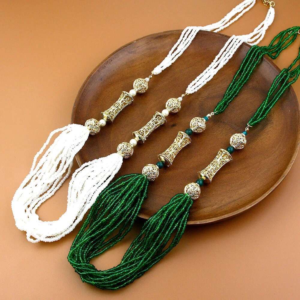 Sunspicems Multilayer Beads Chain For Women Algeria Moroccan Bride Wedding Jewelry Gold Color Caftan Choker Necklace