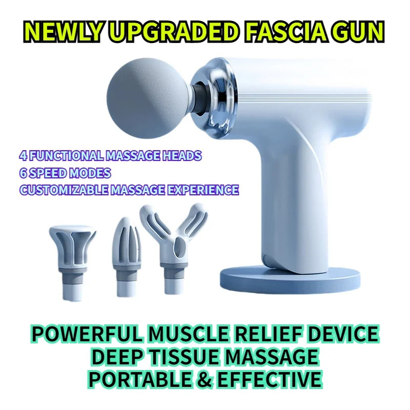 Smart Fascia Gun | Vibration Massage Gun for Muscle Relaxation Pain Relief | Deep Tissue Massager Neck Body Muscle Massager 250424