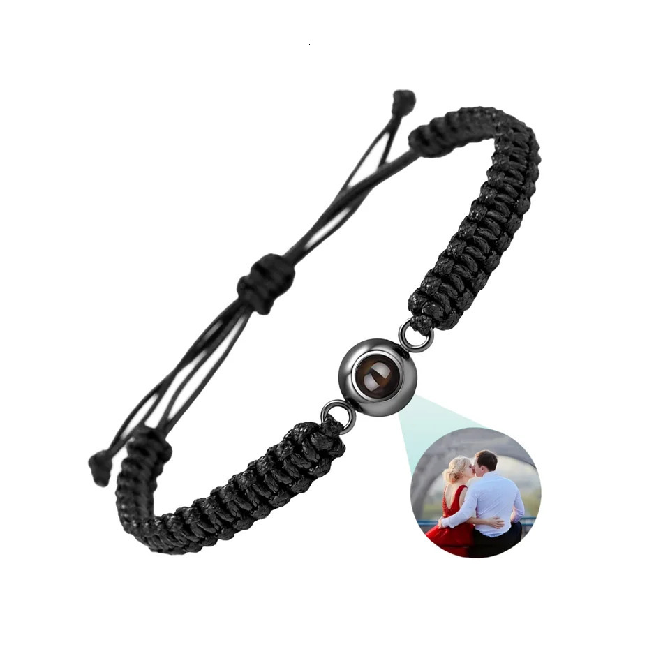 Color Woven Projection Bracelet Personalized Po Projection Bracelet Suitable For Womens/Mens Birthday And Christmas Gifts 250430